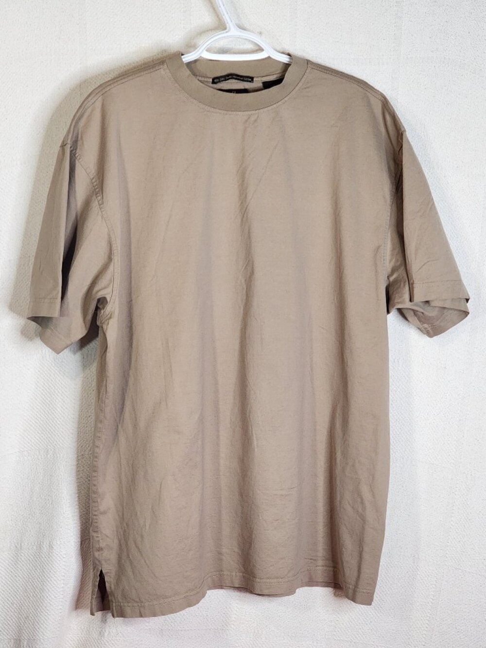 6A by Axis Tan Vintage 60s 2ply Double Mercerized Cotton Short Sleeve Tee Sz XXL
